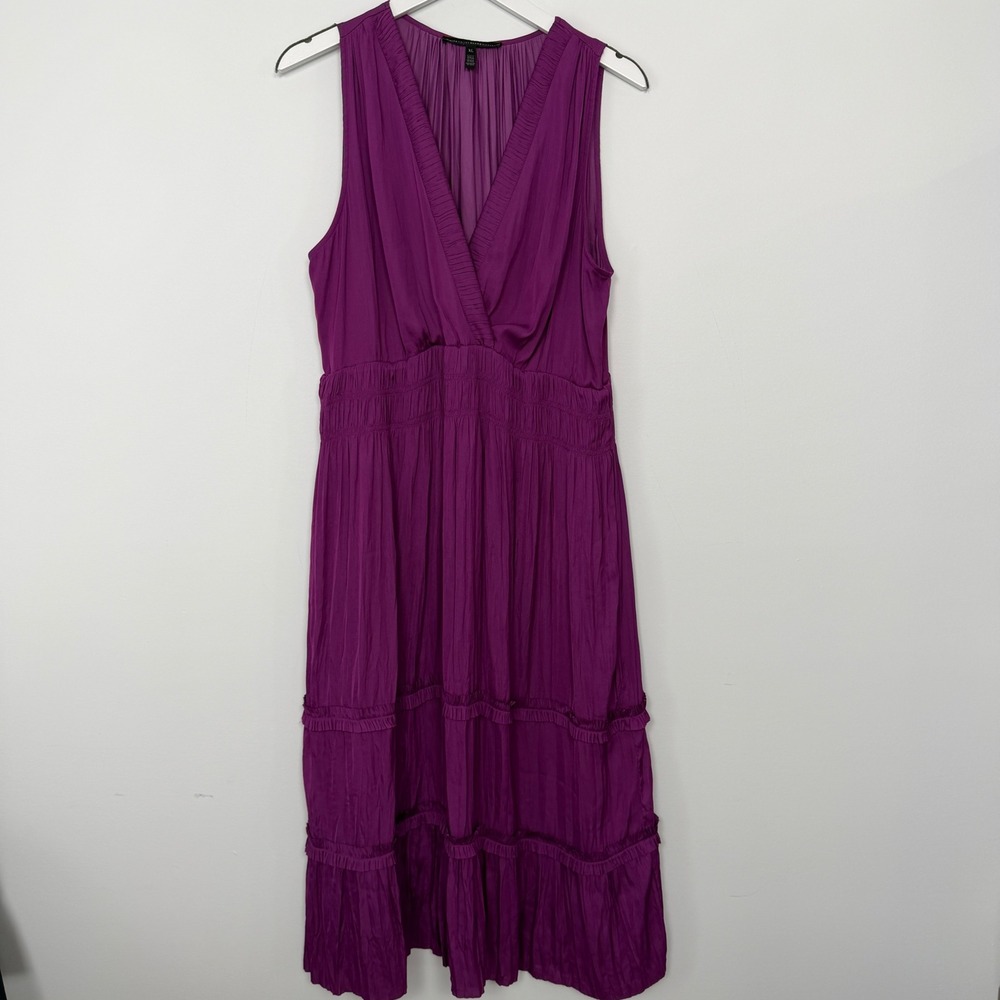 White House Black Market WHBM Smocked Tiered Maxi Dress XL Whimsigoth Fairy